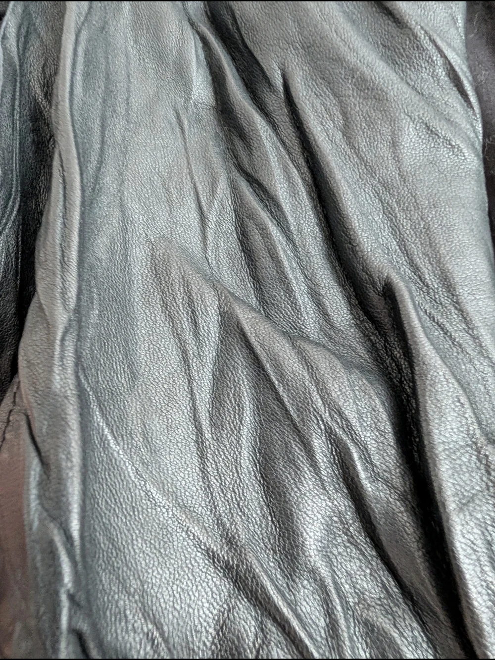 Men's Black Leather Jacket - XL